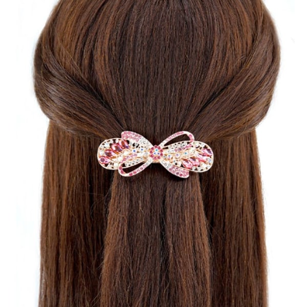 Crystal Bowknot Hårspænder Hårspænder LILLA Purple
