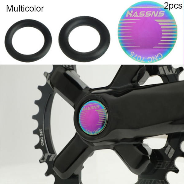 2stk Crank Cap Disc Cover MULTICOLOR Multicolor