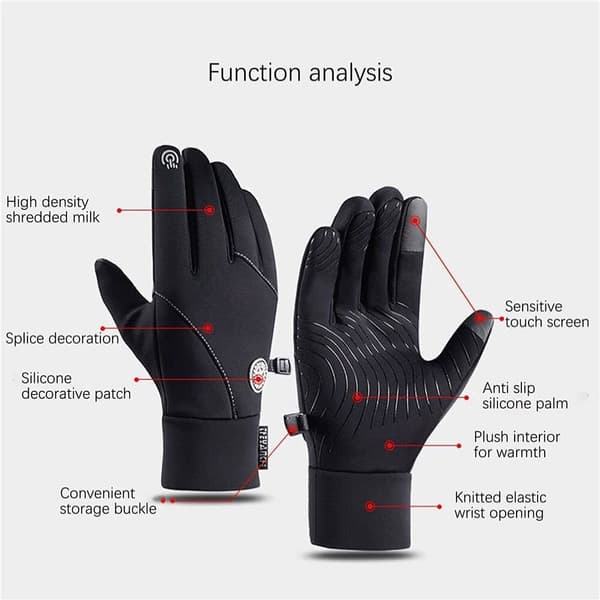Outdoor Handsker Touch Screen vanter SORT L black L