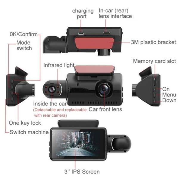 Auto DVR Autokamera Dual Lens