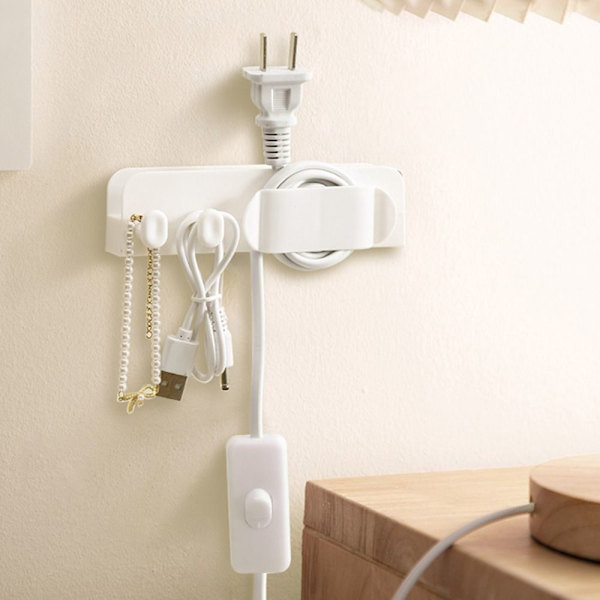 3st Cable Organizer Clip Bobbin Winder GRÅ Grey