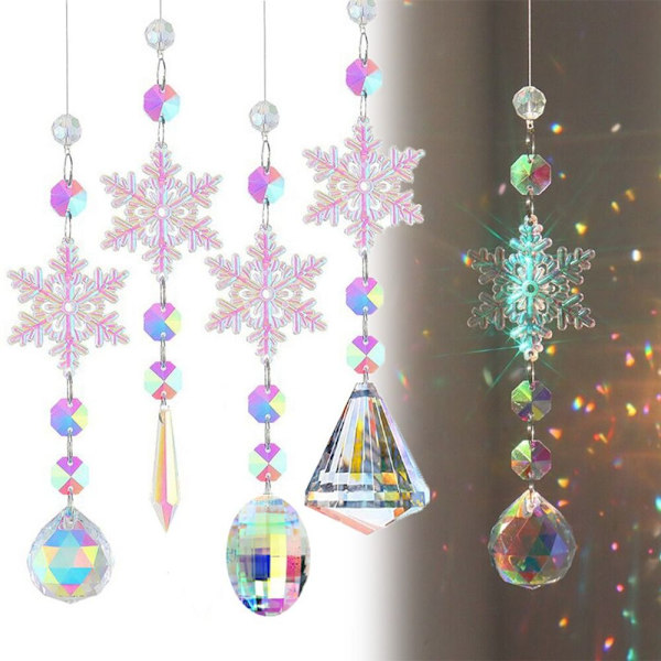 Crystal Wind Chimes Sun Catcher CIRCULAAR PYÖREÄ Circular