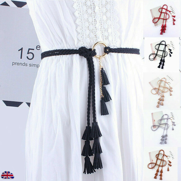 Vävt midjerep Bohemiskt midjeband BEIGE beige