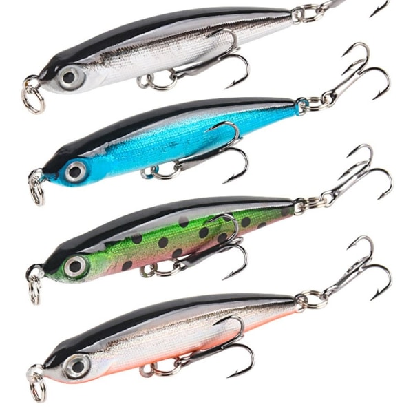 3 kpl Uppoavat Minnow Wobblers -kalastusuistimet 3 3 3