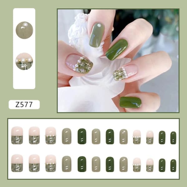 24stk False Nails Long Square W329 W329