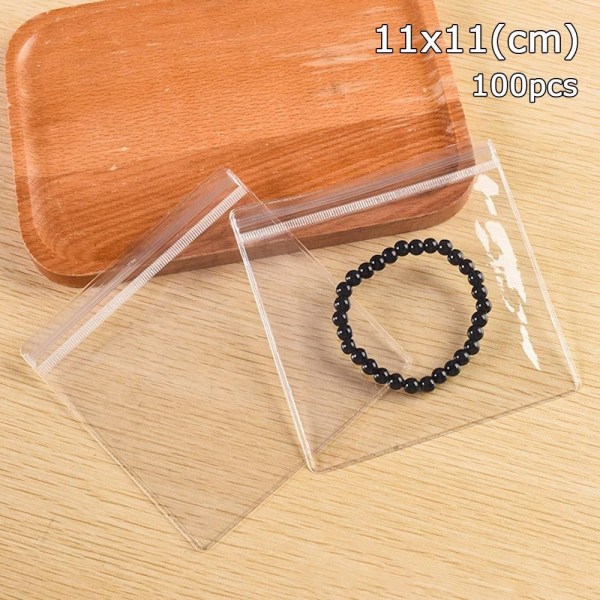 100 stk Selvforseglingspose Zip Lock Poser 100 STK 11X11CM 100STK 100pcs 11x11cm