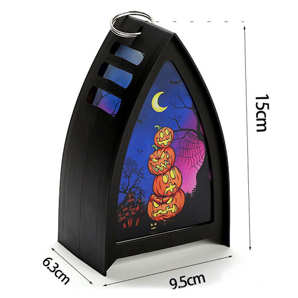 Halloween Wind Lantern Lysestake Ghost LED Light SKALLE SKULLE Skull