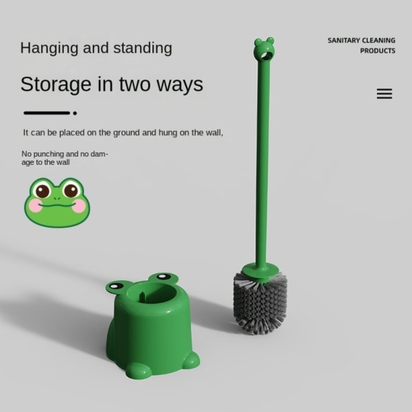 Mjuka borstar Rengöringsborstar Frog Toalettborste Wc Gap Brush Green