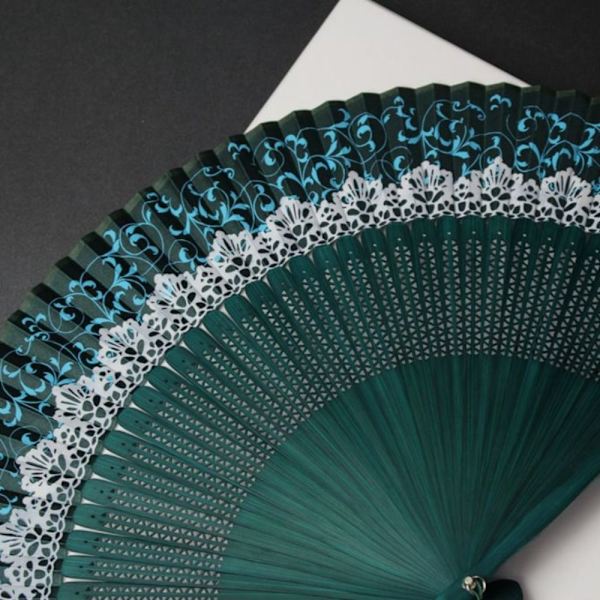 Skiftende Crown Fan Folde Fan LILLA purple