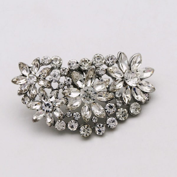 Rhinestone Shoe Clip Shiny Dekorativ Clip SILVER Silver