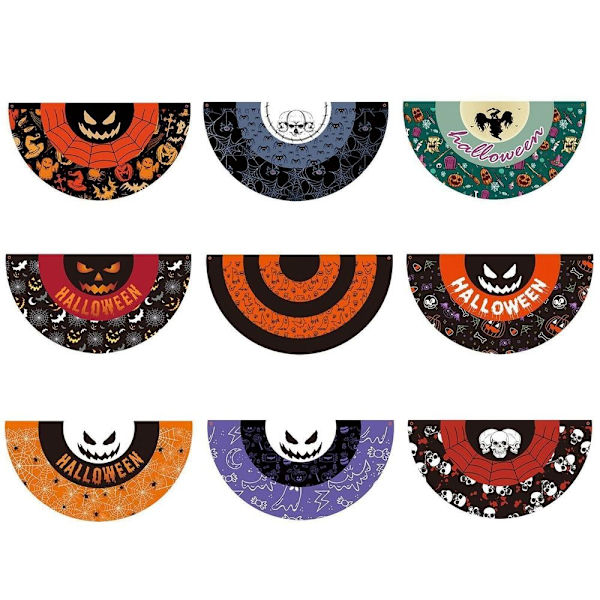Halloween Fläktformad banner Halloween Bunting Flag STIL 6 Style 6