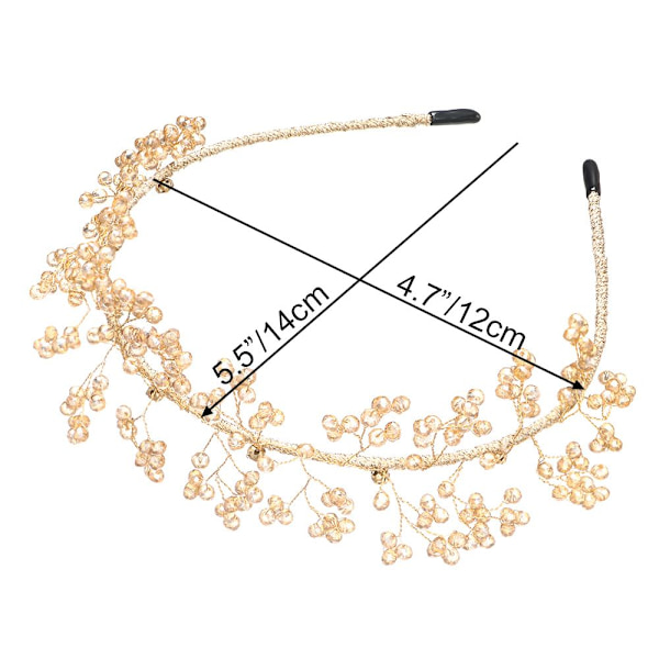 Crystal Winding Headhoop Snowflake Imitation Crystal SVART black