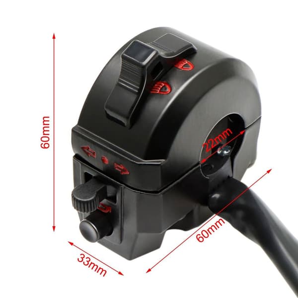 Motorcykelstyrskontakt Moto Light Controller Light