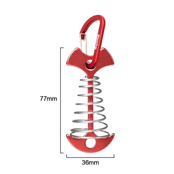 3st Däcksankarpinnar Fjädervindrep RÖTT Red