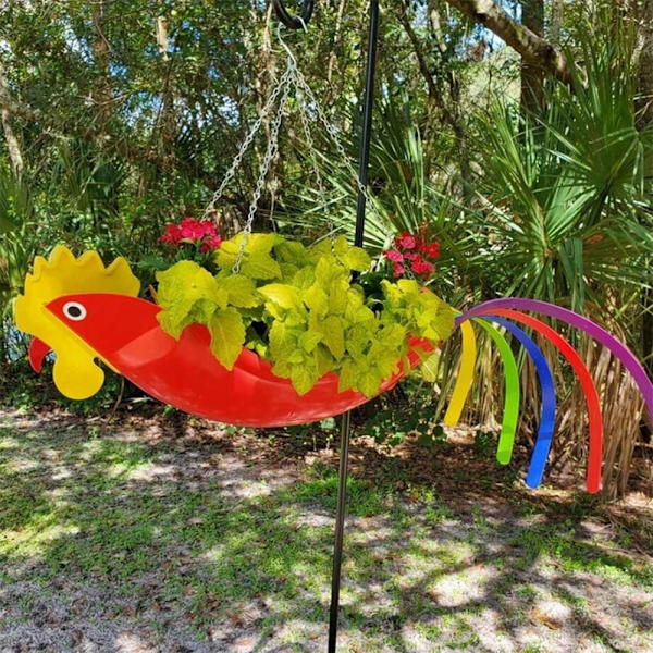 Bird Flower Pot Kotipuutarhanhoito PUNAINEN red