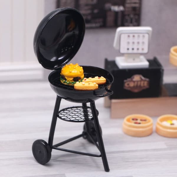 Dukkehus Grillstativ Miniature BBQ Grill 2 2 2