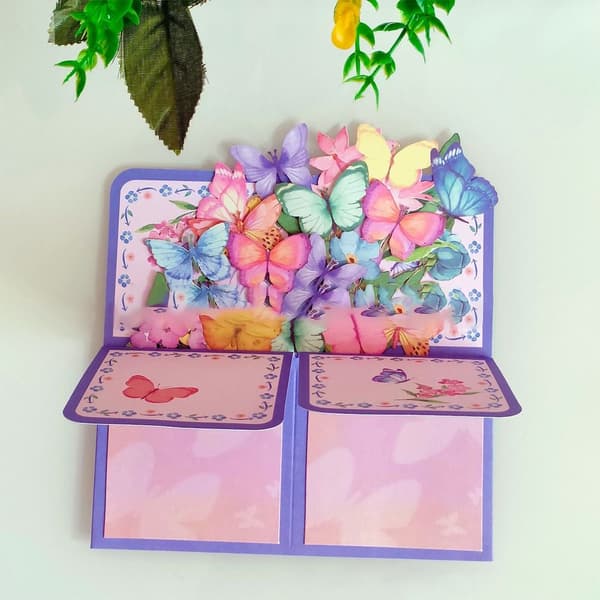 3D Pop-up buket papirblomster 3 3