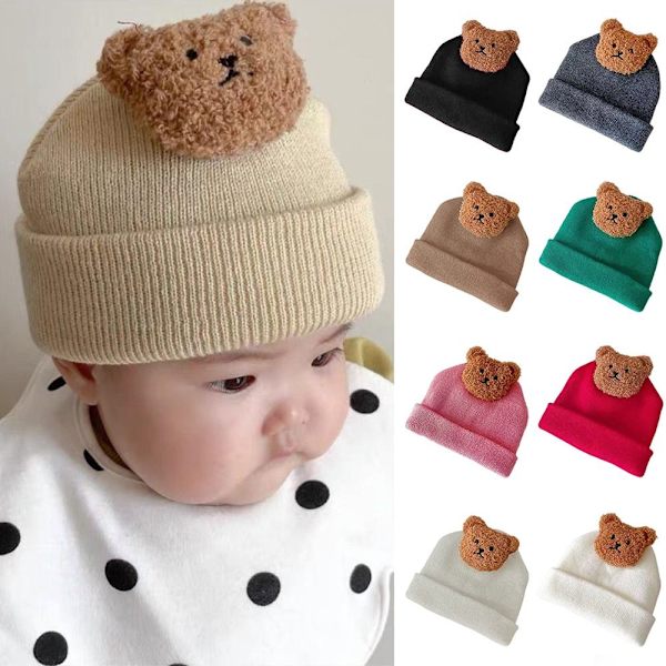 Baby cap lämmin vastasyntyneen cap MUSTA black