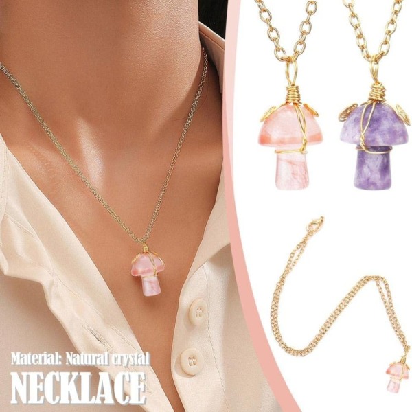 Healing Crystal Halsband Svamphalsband 10 10 10