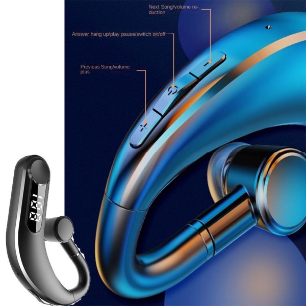 Bluetooth Ørestykke Business Headset BLÅ Blue