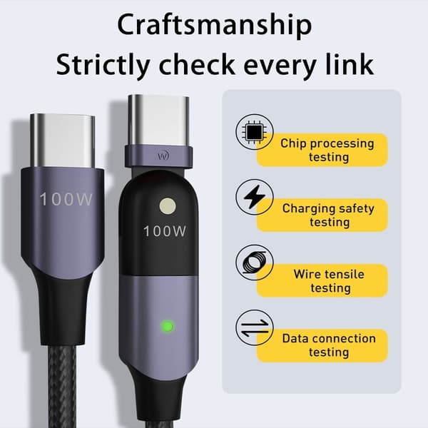 USB C till Type-C-kabel PD 100W 2M 2m