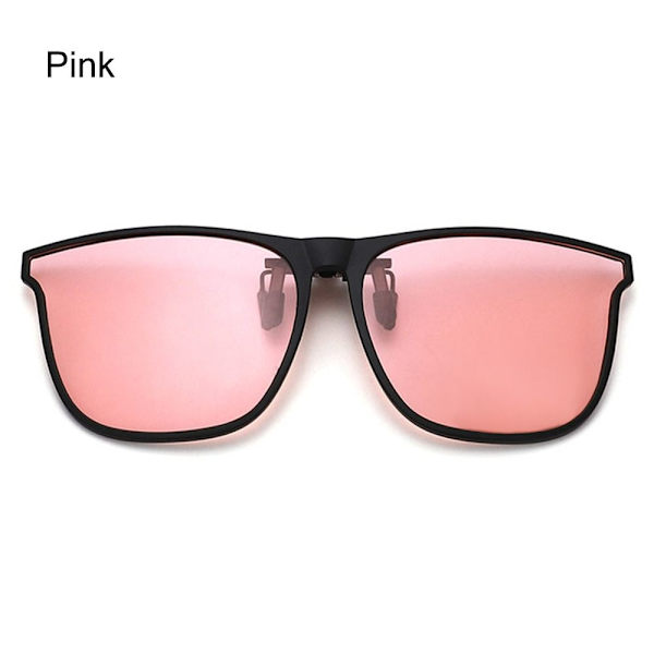 Polariseret Clip On Solbriller Herre Bilfører Goggle PINK PINK Pink
