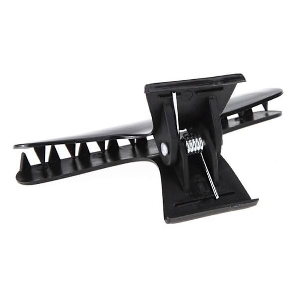 12 stk. Butterfly Hårclips Barbershop Positioning Clips SORT Black and White