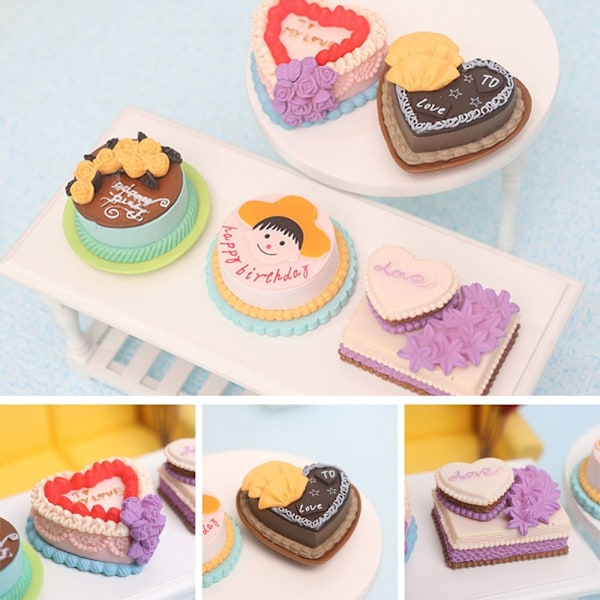 Miniature kagebrød DIY Dessert LILLA Purple