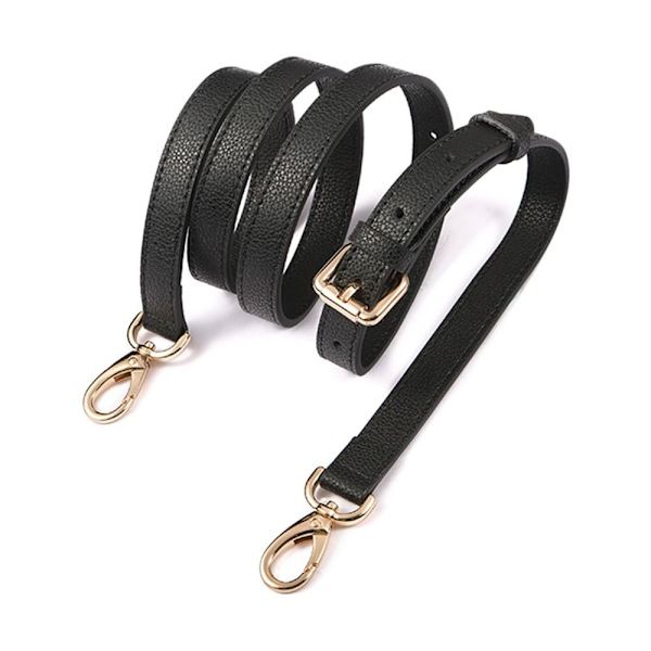Aito nahkahihna käsilaukun vyöt BLACK&GOLD black&gold