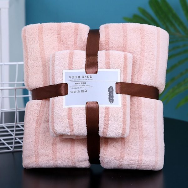 2 STK Hurtigttørrende badehåndklæder Microfiber Vaskeklude LYS PINK light pink