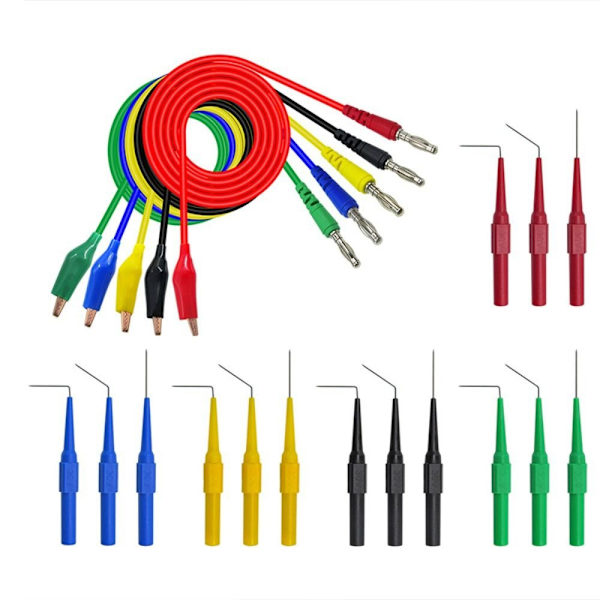 20 stk/sett Tilbake Probe Kit Automotive Back Probe Test Lead Set