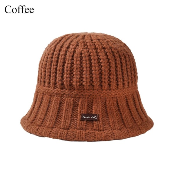 Knit Buket Hat Fisherman Hat COFFEE coffee