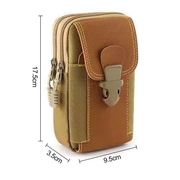 Tactical Molle Pouches Lille lomme SORT 2 LAG 2 LAG Black 2 Layers-2 Layers