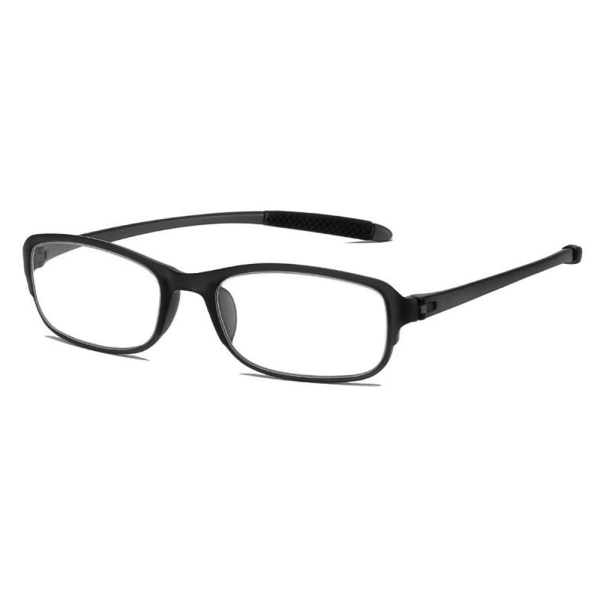 Anti-Blue Light Läsglasögon Fyrkantiga glasögon SVART Black Strength 100
