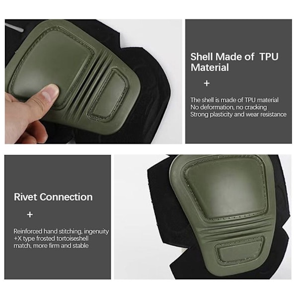 Knebeskyttere Interpolerte knebeskyttere og albuestøtte SVART KNEBESKYTTELSE black Knee Pads-Knee Pads