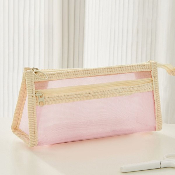 2 kpl Mesh Exam Paperilaukku Case, PINK Pink