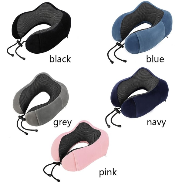 Memory Foam Travel Pillow Neck Support Cushion PINK pink