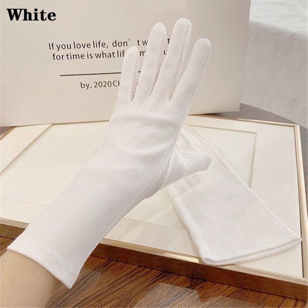 Bomullshandskar Solskyddshandskar VIT white