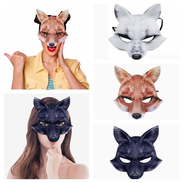 Cosplay Mask Masques HVIT white