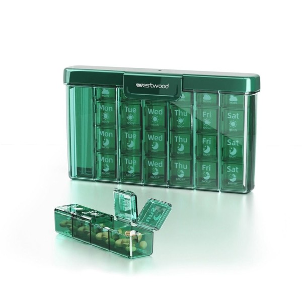 Pill Box Medicin Container Box GRÖN Green