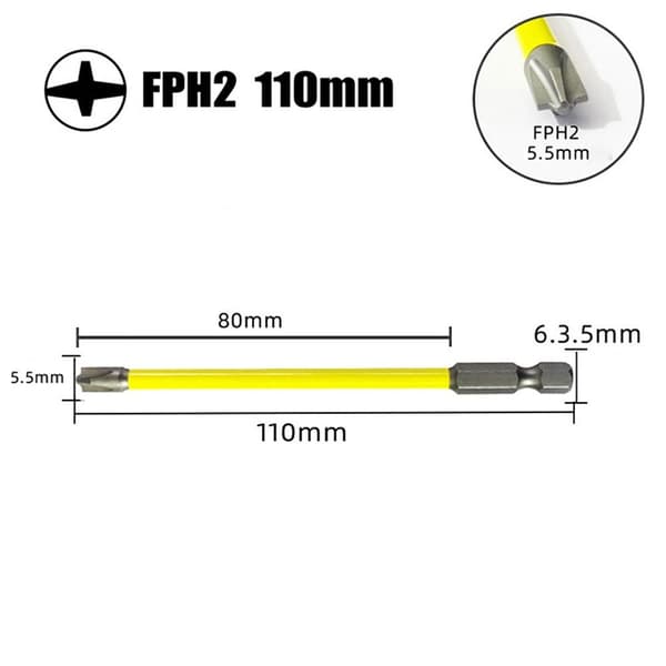 Skrutrekker Bits Kryssmuttertrekker 110MM 110MM 110mm