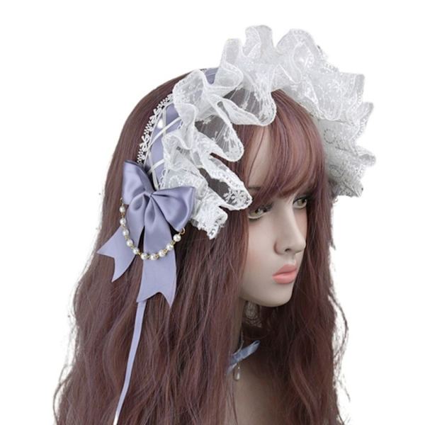 Lolita Klänning Accessoarer Hembiträde Huvudbonad OFF-WHITE off-white