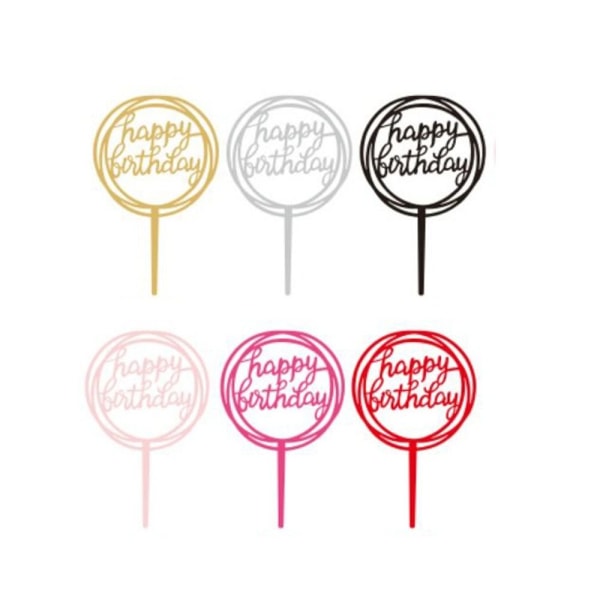 18 kpl Syntymäpäiväkakkupäällinen Happy Birthday Cake Toppers 2 2 2