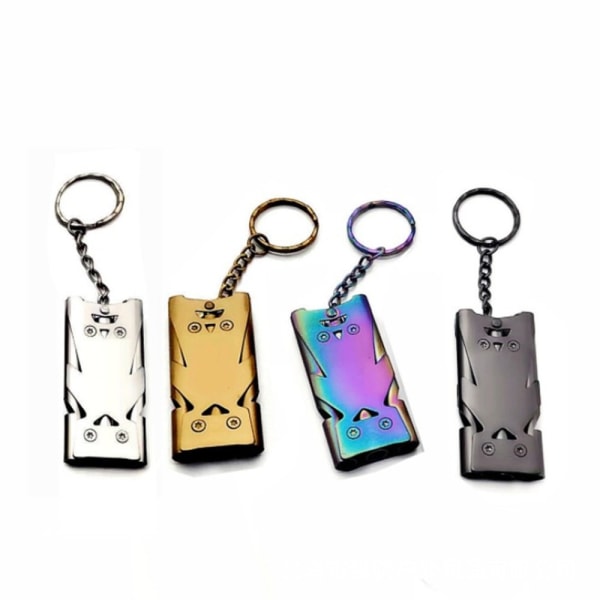 Double Pipe Whistle High Decibel MULTICOLOR multicolor