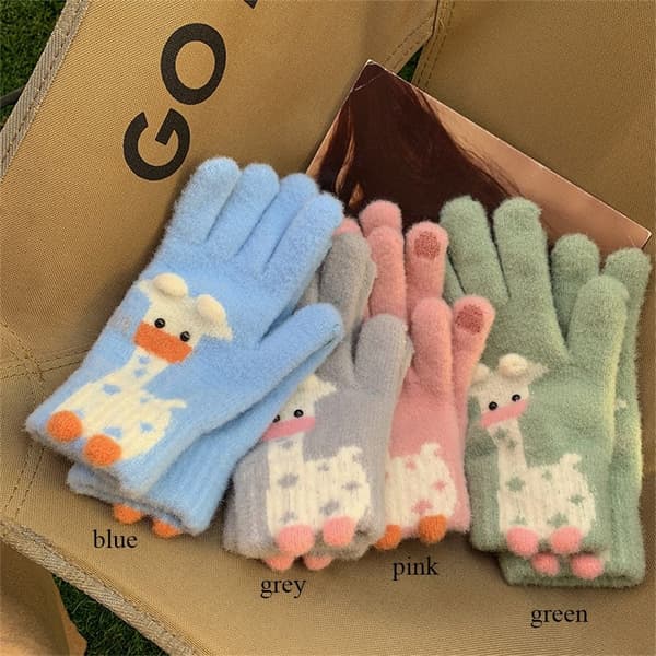 Strikkede Handsker Varme Handsker PINK pink
