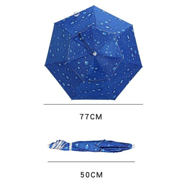77cm Fiskeparaply Paraply Cap Hodehatt