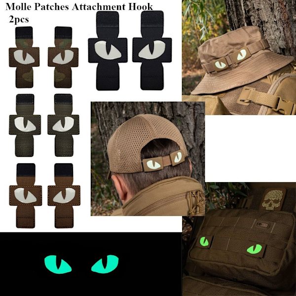 2stk Tactical Molle Strip Adapter Vest SORT Black
