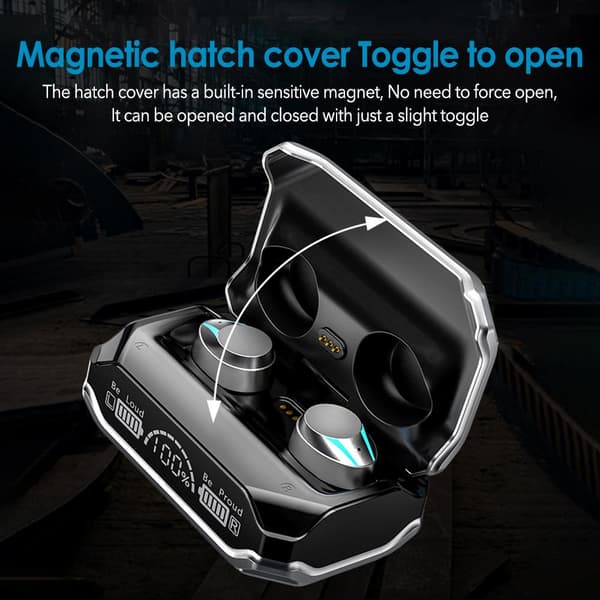 Bluetooth høretelefon Trådløs Bluetooth 5.2 SORT black