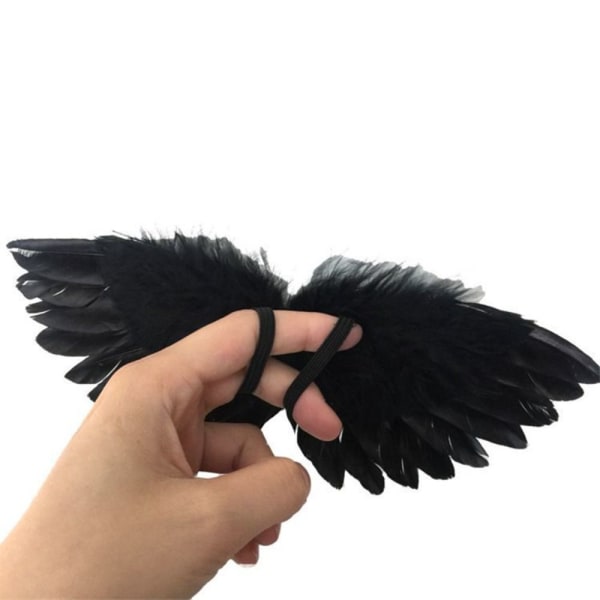 Angel Feather Wings Angel White Wing MUSTA 21CMX9CM Black 21cmX9cm