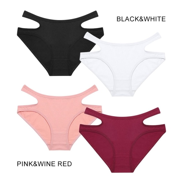 Naisten alushousut Puuvillahousut PINK&WINE RED XL2 XL2 Pink&Wine Red XL2-XL2